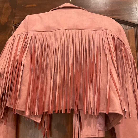 Pink Fringe Jacket by saints and hearts - Picture 3 of 8